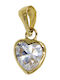 Roloi Kaliamanis Halskette mit Design Herz aus Gold 14K mit Zirkon