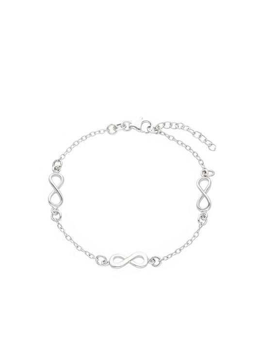 Mentzos Bracelet with design Infinity made of Silver