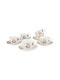 Oriana Ferelli Set of Cups Tea Porcelain White 6pcs