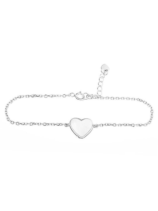 Gatsa Bracelet Chain with design Heart made of Silver