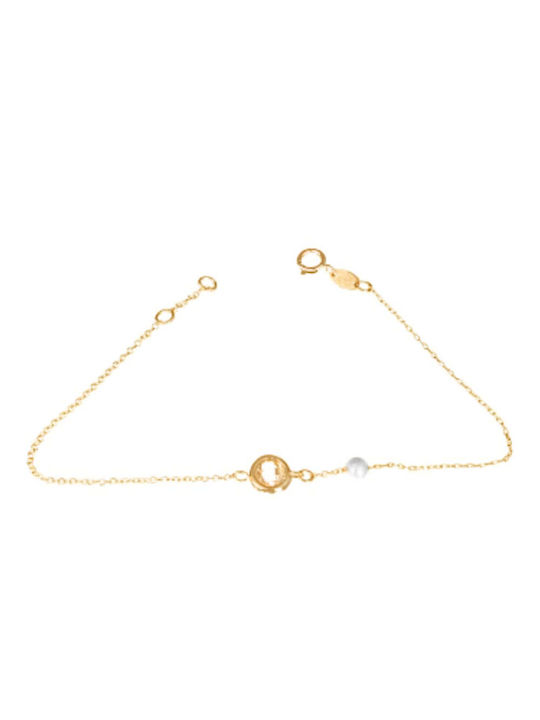 Gatsa Bracelet Chain made of Gold 14K with Zircon