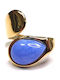 Karma Gifts Ring with Stones made of Steel Gold Plated