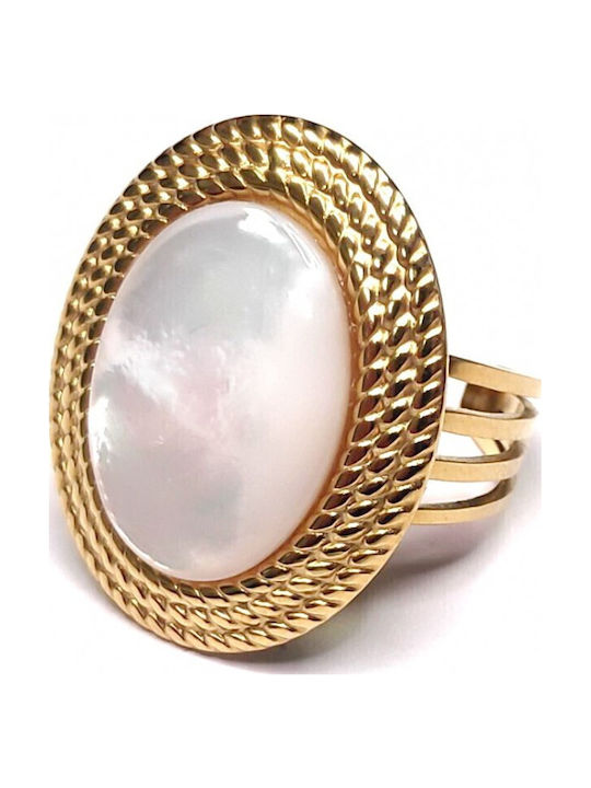 Karma Gifts Ring made of Steel Gold Plated