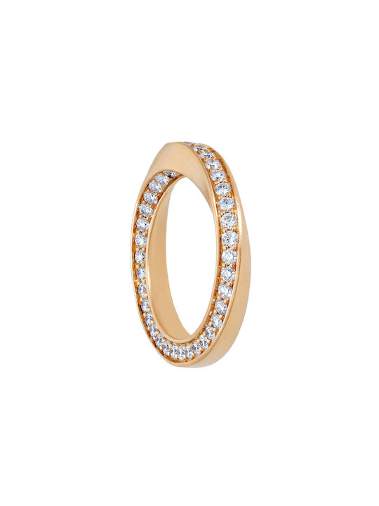 Mentzos Women's Gold Eternity Ring with Diamond 18K
