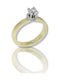 Mentzos Ring with Diamond made of White gold 18K
