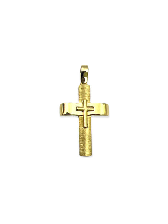 Xryseio Herren Gold Kreuz 14K