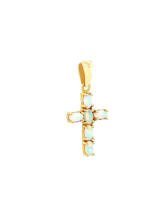 Xryseio Damen Gold Kreuz 14K