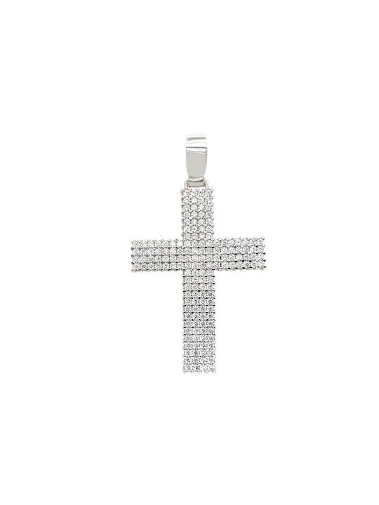 Xryseio Women's White Gold Cross 14K