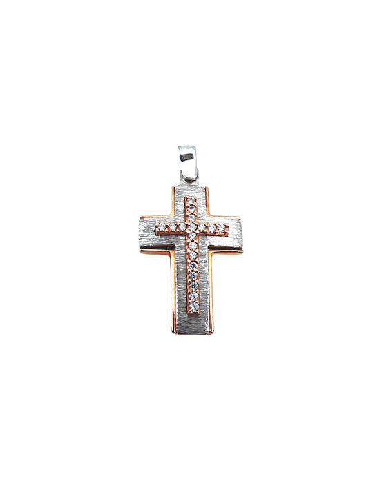 Xryseio Women's White Gold Cross 14K