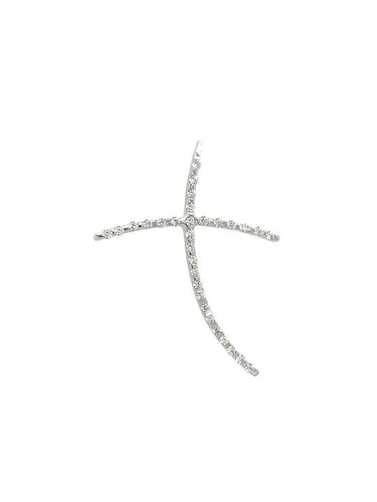 Xryseio Women's White Gold Cross 14K