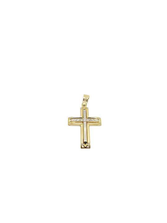 Mentzos Gold Kreuz 14K