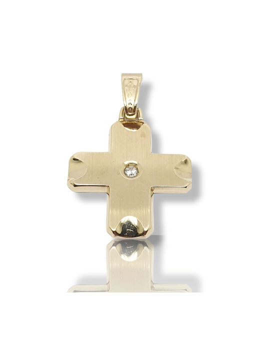 Mentzos Gold Kreuz 14K