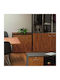 Oscar Office Storage Chipboard Cabinet Walnut-carbonate L80xW40xH80cm