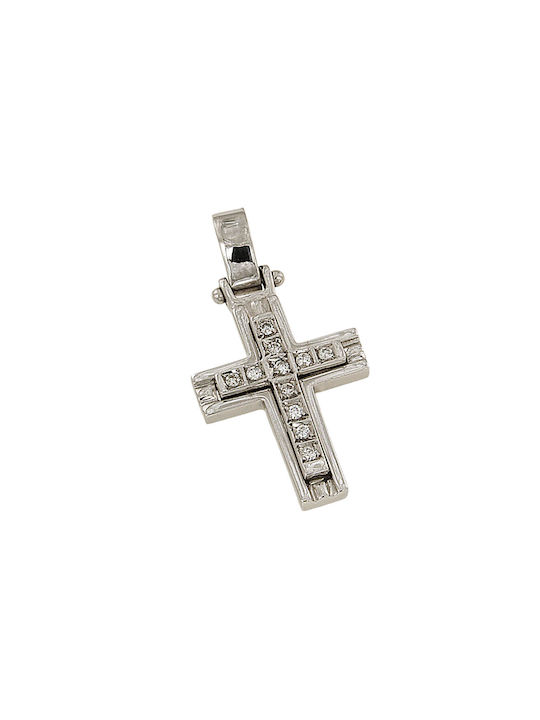 Dimiourgiko Vildiridis Damen Weißgold Kreuz 18K