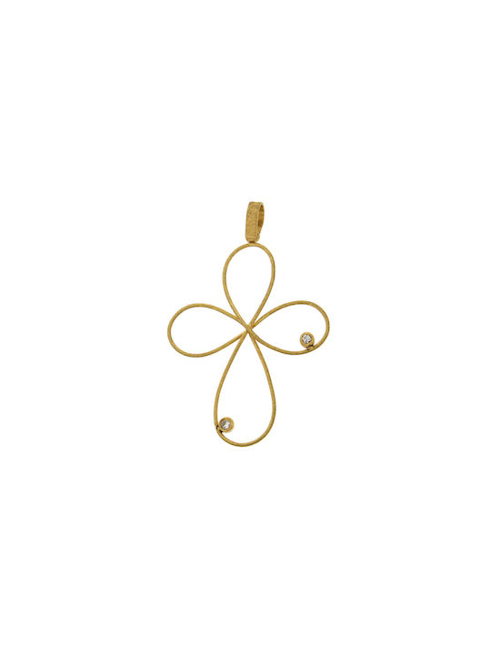 Dimiourgiko Vildiridis Women's Gold Cross 18K