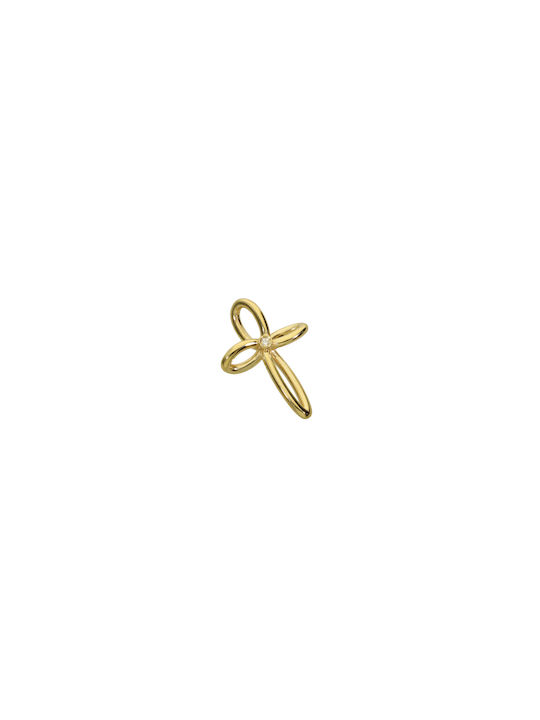 Dimiourgiko Vildiridis Damen Gold Kreuz 18K