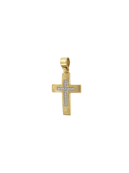 Dimiourgiko Vildiridis Damen Gold Kreuz 14K