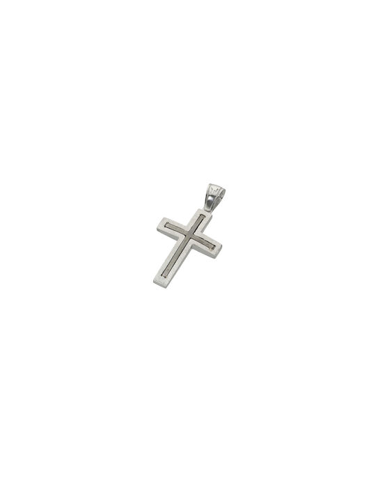 Dimiourgiko Vildiridis Herren Weißgold Kreuz 14K