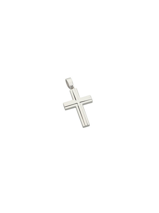 Dimiourgiko Vildiridis Men's White Gold Cross 18K