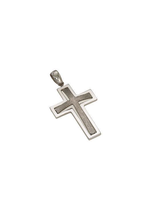 Dimiourgiko Vildiridis Herren Weißgold Kreuz 14K