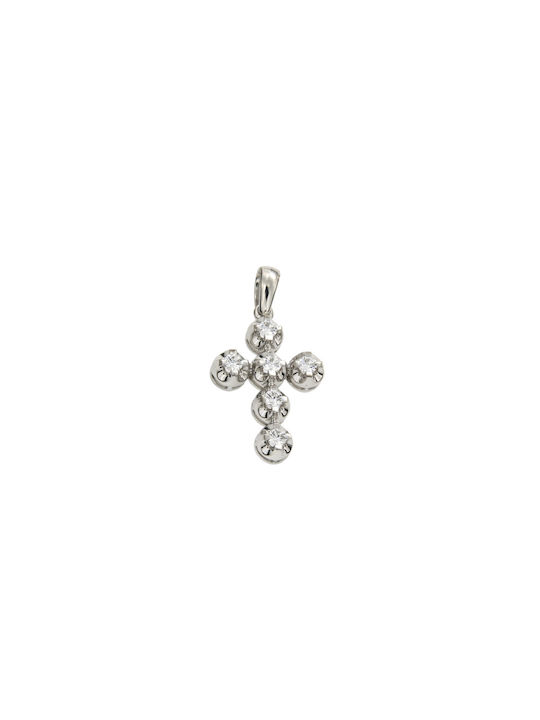 Dimiourgiko Vildiridis White Gold Cross 14K