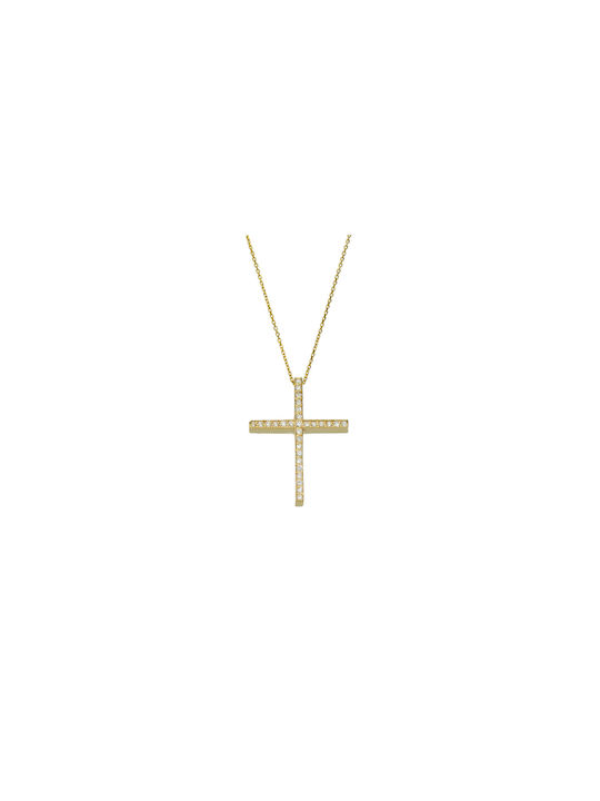 Dimiourgiko Vildiridis Damen Gold Kreuz 18K mit Kette