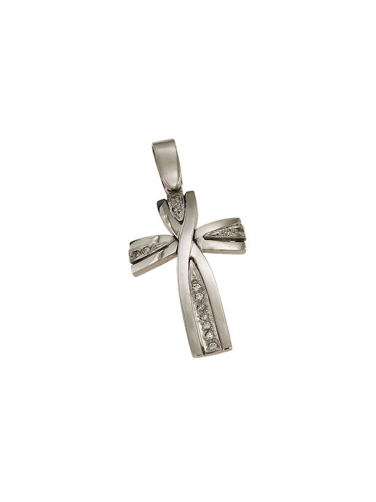 Dimiourgiko Vildiridis Women's White Gold Cross 14K