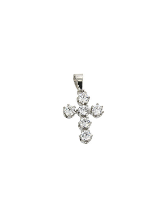 Dimiourgiko Vildiridis White Gold Cross 14K