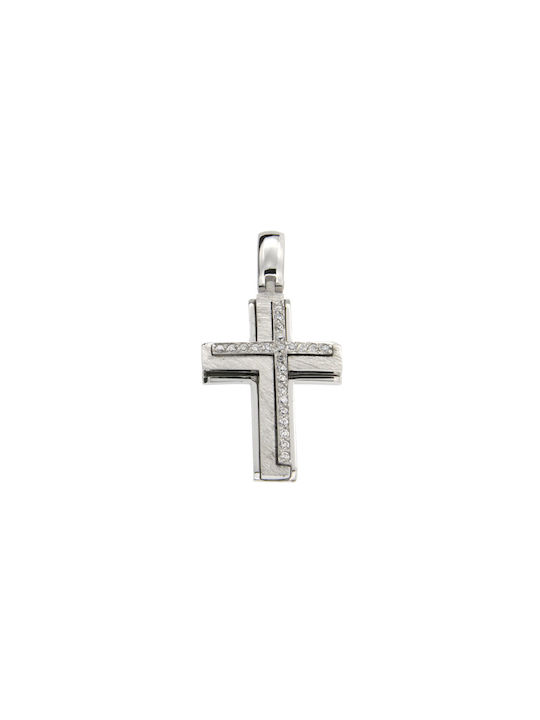 Dimiourgiko Vildiridis Damen Weißgold Kreuz 14K