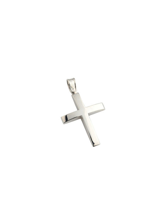 Dimiourgiko Vildiridis Herren Weißgold Kreuz 14K