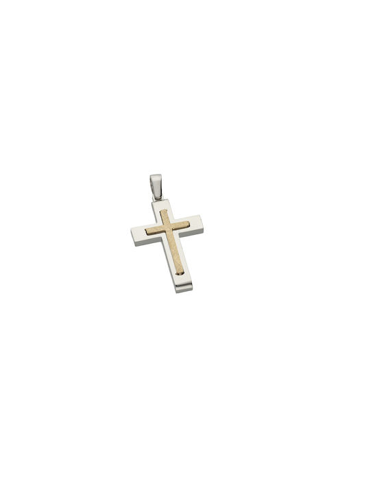 Dimiourgiko Vildiridis Men's White Gold Cross 14K