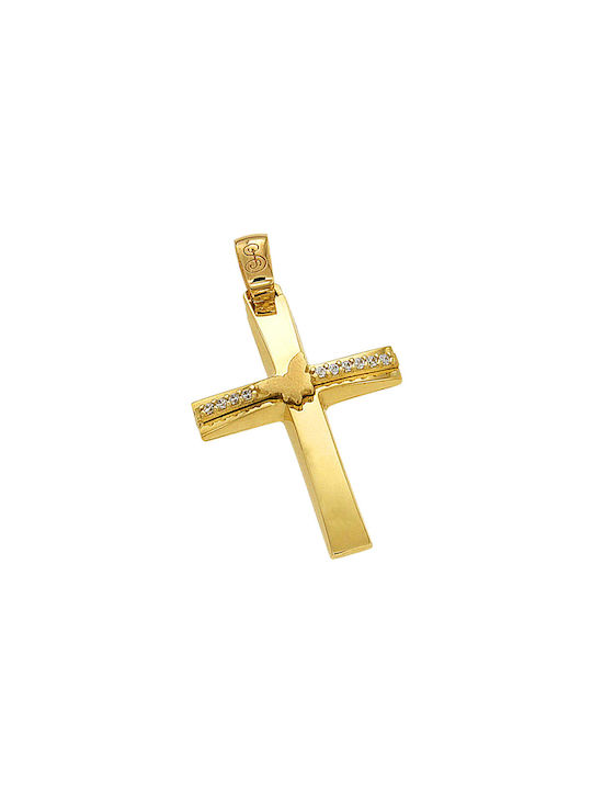 Dimiourgiko Vildiridis Damen Gold Kreuz 14K