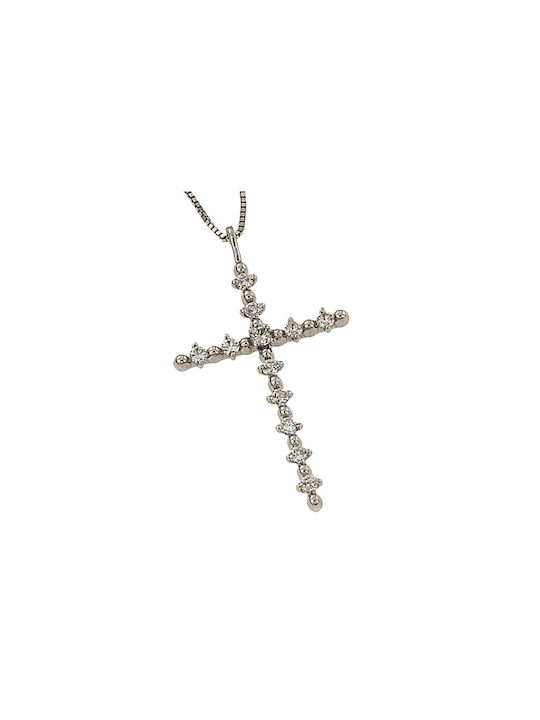 Dimiourgiko Vildiridis Damen Weißgold Kreuz 18K