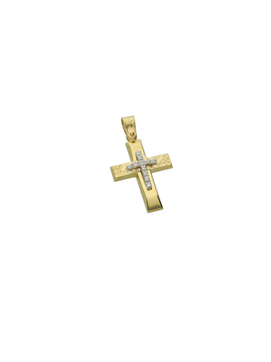 Dimiourgiko Vildiridis Damen Gold Kreuz 14K