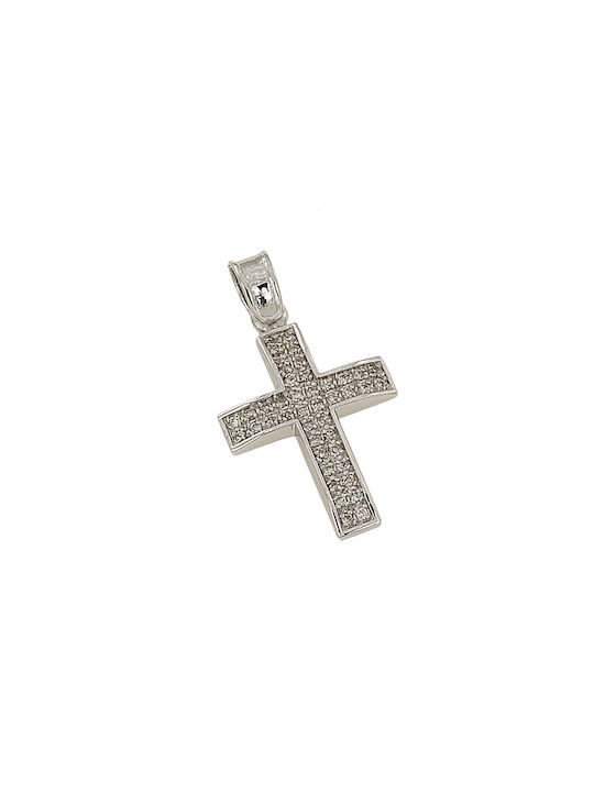 Dimiourgiko Vildiridis Women's White Gold Cross 18K