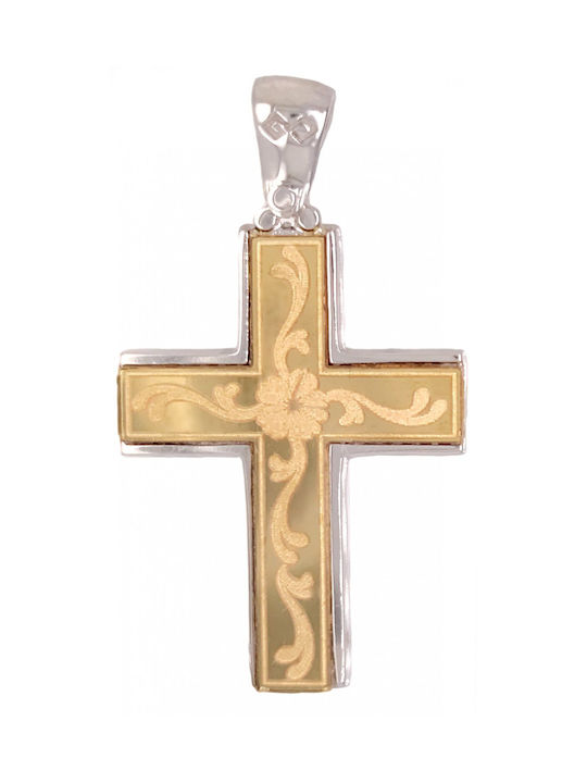 Mertzios.gr White Gold Cross 14K