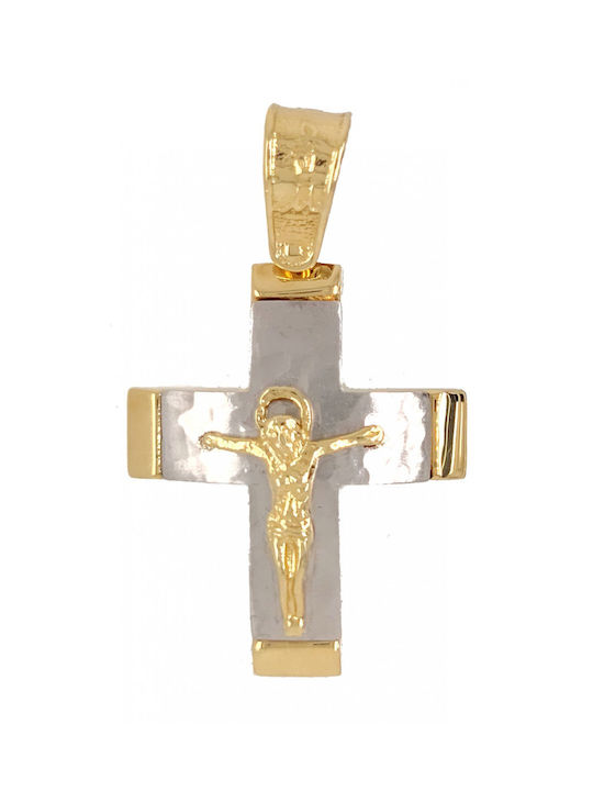 Mertzios.gr Gold Cross 14K with the Crucified