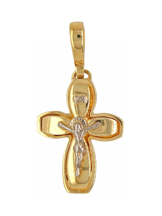 Mertzios.gr Gold Cross 14K with the Crucified