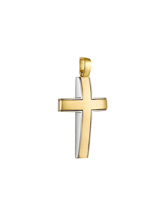 Papoulidis Jewellery Men's Gold Cross 14K with Chain