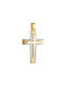 Papoulidis Jewellery Herren Gold Kreuz 14K mit Kette