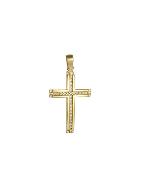 Papoulidis Jewellery Damen Gold Kreuz 14K