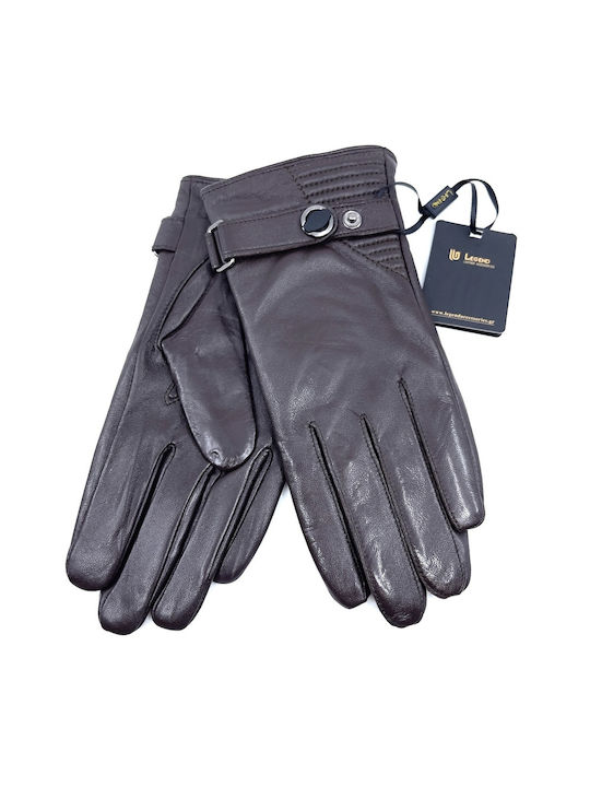 Legend Accessories Men's Leather Touch Gloves Brown