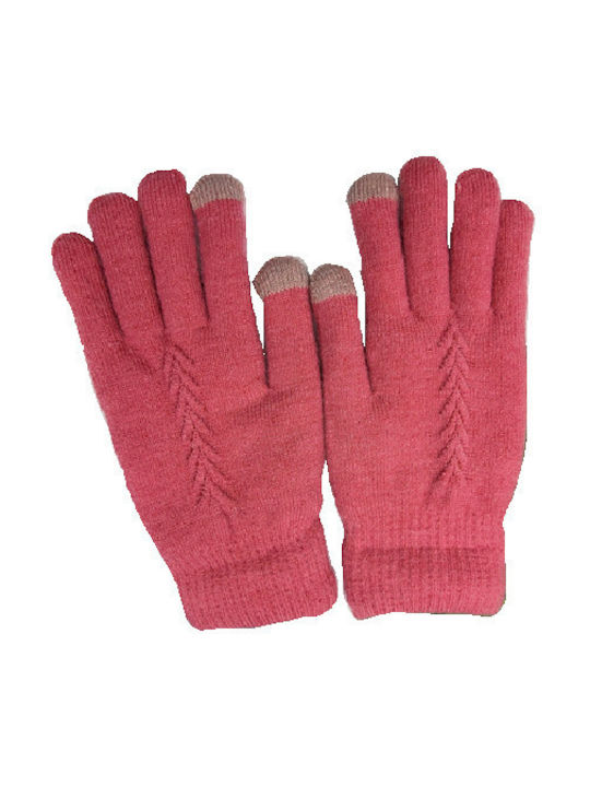 Tatu Moyo Ροζ Γυναικεία Πλεκτά Γάντια Αφής