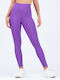 The Lady Women's Long Training Legging High Waisted & Push Up Purple