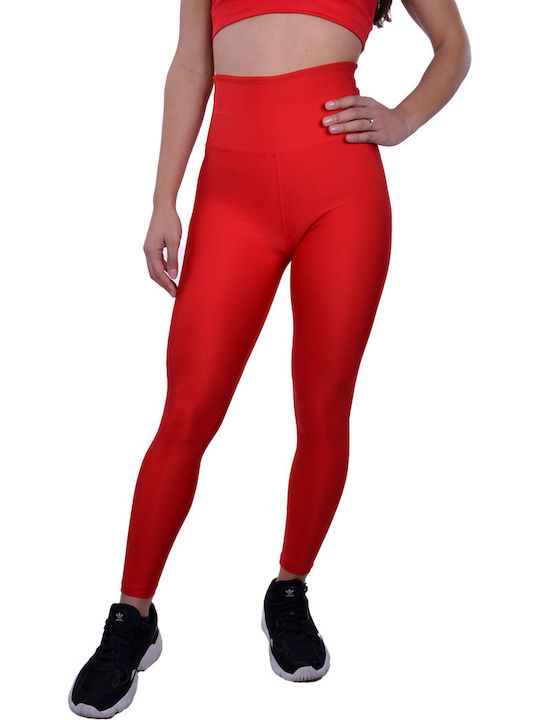 Axidwear Women's Long Training Legging High Waisted Red