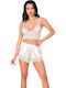Moongirl Satin Babydoll Alb