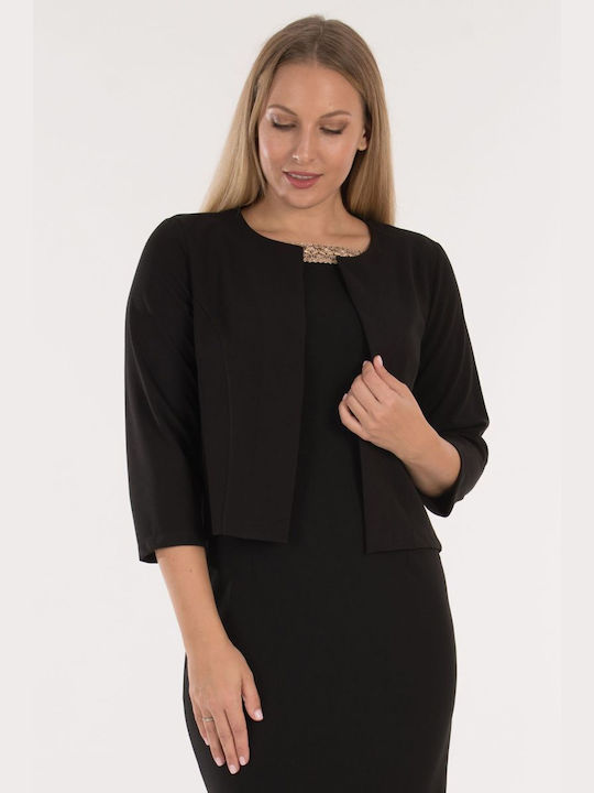 BelleFille Damen Blazer Schwarz