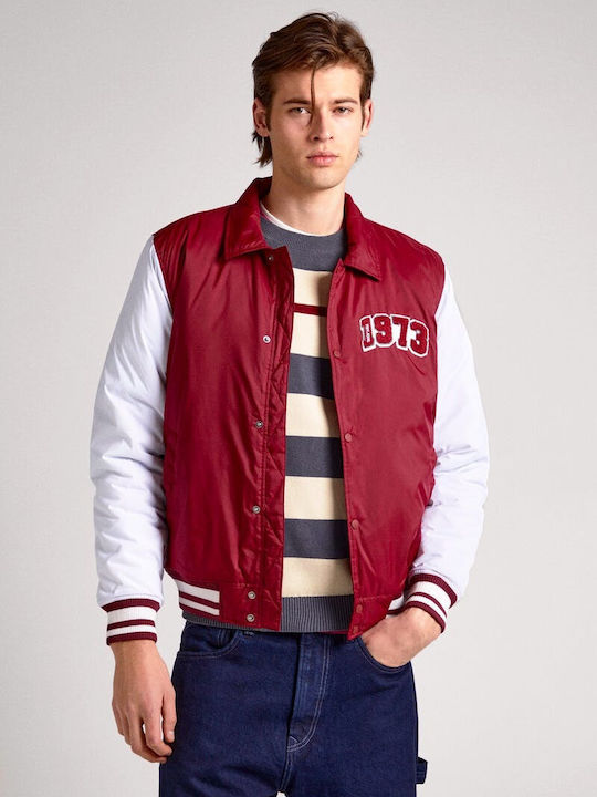 Geacă de Iarnă Bomber Burgundy