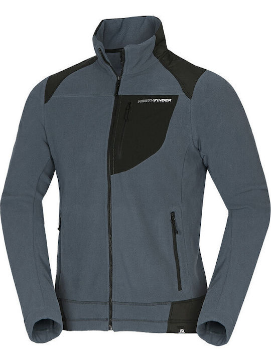 Northfinder Men's Fleece Cardigan Gray