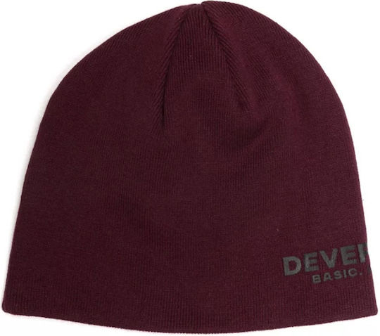 Knitted Beanie Cap Burgundy